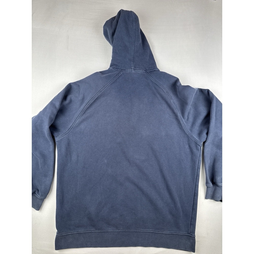 Vintage Y2K Nike Hoodie Center Spell Out Navy Pullover Silver Tag XL - Picture 10 of 15